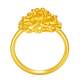 Laomiao gold ring, solid gold peony ring, flower blooming wealth gold ring, a holiday birthday gift for mom and wife, about 2.7g/15 circle sizes (applicable to 14-16#)