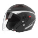 DFG Electric Car Helmet Men and Women 3CCC Hard Hard Anti-Fog Four Seasons Universal Double Lens Impensa de lluvia Semi cubierta 719 Black Dragon Flower [Espejo transparente anti-fog con bufanda]