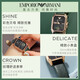 安普里奥·阿玛尼（Emporio Armani）手表女士满天星时尚气质皮带复古方盘石英钢带腕表情人节生日礼物 网红复古方形小绿表AR11149