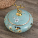 
Tira European retro ceramic ashtray decorative with cover household creative personality trend anti-fly ash American retro ashtray 1047 blue warbler blossom