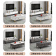 Huixun Jingdong's own brand slate coffee table TV cabinet combination set simple small living room floor storage cabinet black frame gray cabinet + snow mountain white slate countertop 1 meter * 0.5 meter coffee table