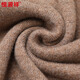 Hengyuanxiang 100% wool sweater men's zipper turtleneck sweater thickened warm top HJ221 light khaki 175/92A