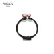 AJIDOU double-layer hair rope red cherry green leaf hair accessories cute style cherry cherry hair accessories for girls