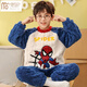 Modal Pajamas de pijama para niños Velvet de terciopelo más terciopelo en otoño e invierno Engrosado 2024 nuevos niños Flannel Invierno Spider-Man [Modelo grueso] WB6210 S Altura de tamaño 145-153 cm Peso 80Jin [Jin equivale a 0.5 kg] 9-10 años de edad