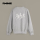 PANEPANE 2024 autumn new round neck sweatshirt long sleeve casual pullover letter loose light gray top for men and women light grey9767 M