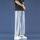 Foss Phil light blue jeans men's summer thin nine-point loose trendy brand sports and casual straight wide-leg pants Fashion brand 718-K829 light blue 2XL [Recommended 160-175Jin [Jin equals 0.5 kg]]