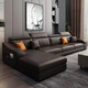 Italian corner leather art sofa modern minimalist living room household minimalist imperial concubine three or four person size apartment combination cat scratch leather sponge style three person 216cm straight sofa
