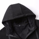 Jiejiamengko Marke Cotton Hooded Sweatshirt Binding Hosen Anzug Männer Lose großer Farbe Casual Sports zweiteilige Männer Schwarz Binden 9930 xl