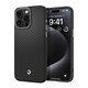 Spigensspigen für iPhone 15Promax Anti-Fall-Fall-Hülle Schutzhülle Kevlar Aramidfaser Atmosphärische Geschäftsgeschäft magnetisch Internet Prominente Einfache schwarze iPhone 15 Pro