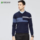 
Shanshan (FIRS) men's fake two-piece sweater for men's winter new business casual lining jacquard medium-thick sweater 058 Navy L (175)