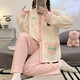 欧鹿汐（OULUXI）纯色皱布棉质月子服春秋孕妇睡衣夏季透气吸汗产妇产后哺乳喂奶衣 AXXE724少女心 XL码 (建议115-135斤)