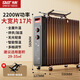 Xianke Electric Oil Heater Home Energy-Saving Constant Temperature Electric Heater Maternal and Infant Quick Heating Large Area Bedroom Radiator Black 9 Pieces Electric Oil Heater