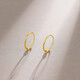 Saturday Fortune (ZLF) gold earrings for women 5G gold shiny round bead hoop earrings earrings fleeting price 0.64g