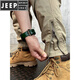 JEEP SPIRIT Live broadcast of the same spring and autumn cotton camouflage work pants for men and women loose casual long trousers retro style tying pants gray 679 summer thin 38 Suggested 190-210Jin [Jin equals 0.5 kg]