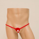
Sexy underwear, men's Christmas hat, hollow thong, men's sexy men's underwear, men's breathable gay small suction, missed hair, gay adult T-trousers, blue, all size