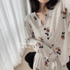 濮水方方米奇冰丝睡衣女士长袖甜美家居服 zd-728-102#黑蝴蝶结 175 L