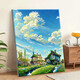 Long time no see digital oil painting diy hand-painted graffiti acrylic oil painting summer green landscape painting coloring handmade decorative painting