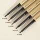 Han Meichen small gold bar eyebrow pencil for women, natural waterproof, long-lasting, not easy to fade, very fine head wild eyebrow makeup beginner double-headed pen 01# black (small gold bar)