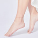 Saturday Fuhong 18K gold anklet cute cat color rose gold anklet birthday gift C088915 20+3cm