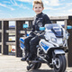 CHILOKBO BMW Children's Electric Motorcycle Two-wheeled Extra Large Size Double Children's Toy Police Car Birthday Gift Soft Wheel