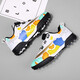 Feelaces2023 Nouveaux chaussures de football pour enfants à bouton rotatif pour garçons et enfants tf ongles cassés sans chaussures d'entraînement faucon à lacets pour femmes 9893 Nails brisés blancs 35
