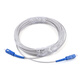 
CommKing leather fiber 1 core 2 steel wire indoor leather fiber optical cable with SC connector single mode single core operator optical cat extension cable white 30 meters CKJX-1H30S