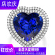 Lingyunbao natural 623 13.82 carat 5A grade tanzanite heart-shaped diamond ring 18 luxury inlay for women