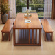 Yaqu bois complet en bois massif en bois massif de style chinois longue table maison maison grand bureau bureau d'écriture multiserson du bureau en bois massif grand table de planche C9901 Couleur de noix seule table [seule table simple 140x80x75cm épaisseur de bureau 6.5 6.5