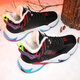 Vantodi Herrenschuhe 2024 Herbst- und Winter neue Schuhe für Männer vielseitige Teenager Sport High-Top-Basketballschuhe Nicht-Schlupf-Dad-Schuhe A757 Schwarz und Rot [hinzugefügt Fleece] 41
