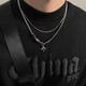Qi Xiaomi Starlight double-layered men's necklace men's trendy clavicle chain niche high-end pendant fashion jewelry birthday gift