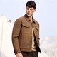 Tanzen mit Wölfen [Baumwolle] Wolle im britischen Stil warme dicke Jacke winddes Herrenjacke 701 Khaki 170