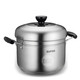 SUPOR multi-purpose cooking pot with double bottom and thickened stainless steel steamer SZ24S1 induction cooker single-layer steamer 22-24cm 22cm comes with dish clip + steaming cloth