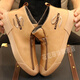 Flower Prison Baidou Haoguan Men's Shoes, Trendy Shoes, British Leather Shoes, Lazy Shoes, Casual Cotton Shoes, Zipper Shoes, Turmeric-Leather Surface 9922 39