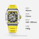 Bonest gatti watch masculin allemand entièrement automatique creux mécanique montre mécanique lumineuse vitier baril de baril pour hommes givrés de petit ami de petit ami argenté jaune BG9903-a