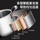 HZIB 316 stainless steel double-bottom steamer instant noodle pot small soup pot multi-function induction cooker gas vent 316 double-layer steamer 22cm