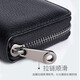 Tenggexiang card holder for men, bank card ID holder for women, business card holder, anti-degaussing, large capacity, business multifunctional driver's license leather case, black