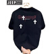 JEEP SPIRITJEEP PIRIT220克纯棉复古黑色上衣情侣装2025新款美式显百搭圆领 2024V695黑色2025 M