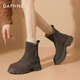 Daphne snow boots women's winter velvet thickened warm short boots Northeast large cotton shoes 4023608085 Brown 38
