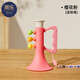 Tile trumpet children's toy baby baby blowing music blowing instrument blowing trumpet harmonica can whistle cherry blossom pink with hanging neck rope