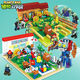 Lego Friends Plant vs. Zombie-Bausteine Vollständige Set von Kinderversammlungsspielzeug für Jungen 6-12 Jahre alte Geschenke zum Schutz des Teiches + verrückter Garten [1105 Stück 2 Kisten