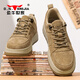 Chaussures masculines de la famille Bull 2024 Printemps et été Nouveaux chaussures de travail en toison rétro en cuir authentique décontractée basse chaussures parfaites britanniques khaki 42