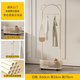 Small craftsman's coat rack floor-standing clothes rack mobile wheeled clothes drying rack living room simple storage clothes hanger 60cm cream white