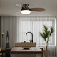 Mémoral Modern Simple Children's Child's Small Van Light Imitation en bois Grain Home Chadow Dining Plafond Plafond Ventilateur Lumière Fréquence Fréquence Silencieuse Ventilateur de la Fréquence lumineuse Conversion de fréquence 3684A