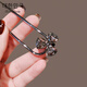 Crystal Clover U-shaped Hairpin, simple and modern hairpin, metal hairpin, personalized comb gift, Hairpin-Crystal Clover A23-105