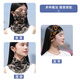 
Feikawei sun protection mask for women ice silk full face sun protection veil summer thin neck protection scarf cover mask silk scarf face towel [white rose + black rose] 2 packs
