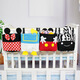 Huili Children's Bed Fence Cute Cartoon Hanging Storage Bag Thickened Fabric Diaper Hanging Pocket Diaper Diaper Bag Black and White Zebra Suitable for crossbars with a circumference of less than 23 26*13*23cm