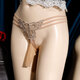 
Adult men's sexy underwear underwear perverted Japanese sexy thong belt butterfly pattern one-piece lace seductive low waist large size concave and large bag couple sex sex teasing masturbation royal blue cover opening