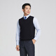 YOUNGOR wool vest men's all-sheep wool wool vest soft, comfortable and warm navy YBQW615199FVA XL 110cm