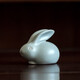 Rudao Ru Kiln Rabbit Tea Pet Tea Ceremony Accessories Ceramic Jade Rabbit Tea Mat Ornaments Little Rabbits Can Be Raised and Split Ru Porcelain Zodiac Tea Play Tianqing Ru Kiln-Rabbit Tea Pet Small Size