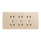 
(DELIXI) Socket panel concealed CD691 series 118 type two-position five-hole 10-hole socket panel champagne gold type 118 type fifteen-hole